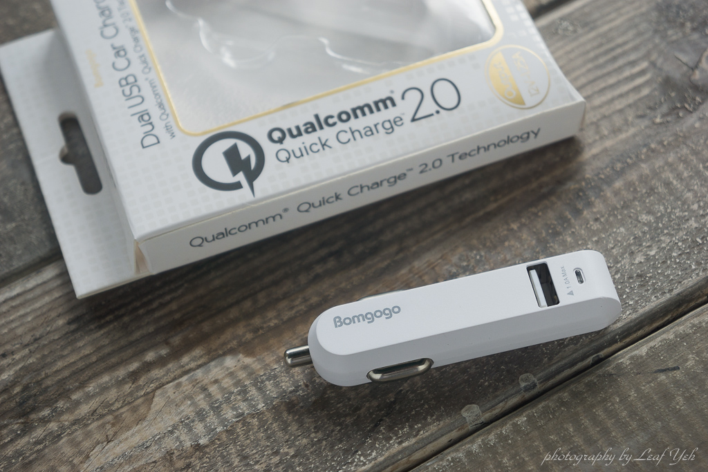 Bomgogo Quick Charge2.0認證 雙USB車用快充充電器│高通Qualcomm原廠正式授權QC2.0 、usb車充推薦、開箱文分享 @葉影瓶像